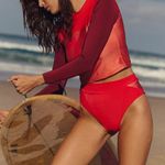 Free People #127 NWT x Resin Obsidian Bottoms inPeach/Red Photo 1