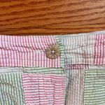 IZOD  Golf Plaid White Pink Green Seersucker Women's size 6 Skort Skirt Photo 1