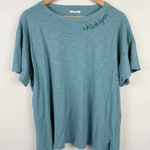 Maurice's Womens Plus Size 1X Teal Blue Michigan Graphic T Shirt Tee Photo 0