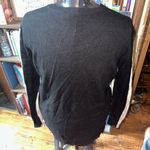 J Crew cream & black wool blend high low elevated basic sweater Black Photo 1