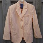 Façonnable Faconnable women’s striped cotton 2 front buttons blazer Size 6 Photo 11