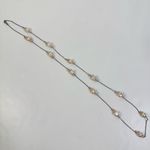 Source Unknown Sterling Silver Freshwater Pearl Angel Skin Coral Long Layering Necklace Photo 1