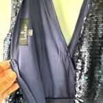 Lulus Navy Blue Sequin Mermaid Formal Gown Dress Small NWT Photo 4