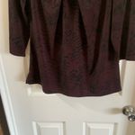 Cato  Purple/Black Print 3/4 Sleeve Blouse size M Photo 4