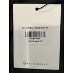 Hello Molly NEW Sz 8 Dame Un Best Black Mini Dress Satin Strappy Back Open Back Photo 4