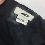Jason Wu Black Vegan Leather Split Hem Trouser Pants Small Photo 4