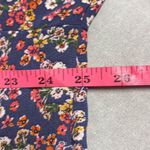 Time and Tru XXL Blue Pink Floral Tiered V Neck Babydoll Dress Long Sleeve Fall Photo 8