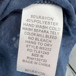 Umgee  blue M burnout tee buttons raw hem casual lounge layering Photo 7