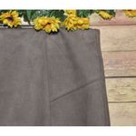 Marc New York Andrew Marc Skirt Pencil Faux Leather Suede Brown Size XL Career Photo 1