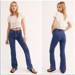 Free People Exposed Button Fly High Rise Flare Denim Jeans Size 26 Photo 1