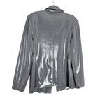 Norma Kamali  Single Breasted Straight Fit Jacket Silver Photo 4