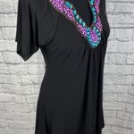Calessa vneck short sleeve flowy mini dress with beads & jewels NWT sz S Photo 1