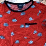 Anthropologie Maeve  Printmaker Hat novelty top size 4 Photo 3