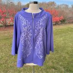 Bob Mackie Wearable Art Purple Open Front Jacket Photo 2