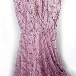 Jovani Pink Sequin Jewel Beaded Floral Spaghetti Strap Long Maxi Gown 02245 Sz 6 Photo 8