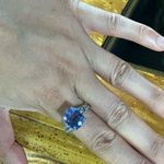 Color Changing Fluorite Tanzanite Sterling Silver Ring Size 10 Blue Photo 4