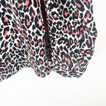 ZARA Woman Animal Print Spike Button Long Tab Sleeves Button Top, Size Large Photo 8
