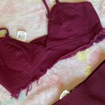 Boutique 2 pc set , burgundy bralette & skirt Photo 3