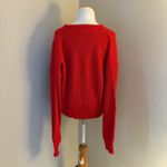 Vintage Royal North Outfitters Red Cable Knit V Neck Sweater Women's Large Photo 2