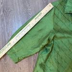 Coldwater Creek  Green Silk Quilted Button Front Jacket 2X Photo 6