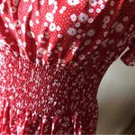 Red and White Casual Dress Size M Photo 4