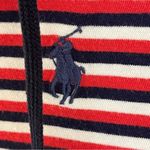 Polo Ralph Lauren Mini Shirt Dress Red Navy Stripe Tie Neck Preppy Size Small Blue Photo 1