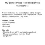 Urban Outfitters Esmee tiered midi dress Size XS Photo 6