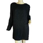 Papell Boutique  BLACK SILK BEADED EVENING TUNIC (XL) Photo 1