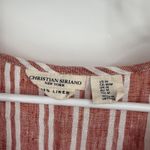 Christian Siriano 100% Linen SS Shirt Top Striped Boho Lagenlook Festival Beach Size M Photo 1