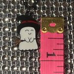 Boutique Ghost Witch Hat and Broom Necklace Black Jewelry for Women goth kawaii Halloween Photo 3