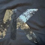 Michael Kors Black Long Sleeve Sweatshirt With Sequin MK Logo Size Medium Photo 7