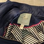 Kate Spade New York Navy Scalloped Rain/Trench Coat Size Large Photo 9