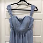 Birdy Grey  French Blue Devin Chiffon Maxi Dress Bridesmaid Wedding Size Medium Photo 9