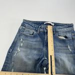 ZARA Jeans Womens 2 Blue Distressed Raw Hem Skinny Mid Rise Vintage Wash Denim Photo 4