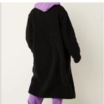 PINK - Victoria's Secret Chloe X Halle  Coat Size S Black Sherpa Oversized Long Cozy Photo 1
