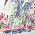 Mushka Lace Trim Floral Paisley Top PXS Mixed Media Butterfly Bow Fairy Coquette Pink Size undefined Photo 4