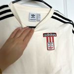 Adidas  Cream Crop Top Long Sleeve Sweater Size Small Photo 2