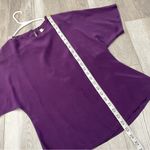 Vintage Silk Top short sleeve crop womens Purple (size 8) contemporary classic Photo 5