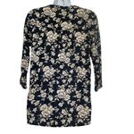 Maison Scotch La Femme Selon Marie Black Tan Flower Beaded Tunic Top Size 2 L Photo 1