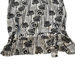 Anthropologie  Tulle Wide Strap Racerback Cinch Waist Floral Top, Sz S Photo 9