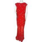 Lulus  Women’s Fondest‎ Desires Maxi Dress Red Floral Print Ruffled Size XL Photo 3
