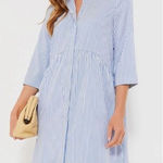 Tuckernuck New  Blue Stripe Royal Shirt Dress Size XL Photo 0