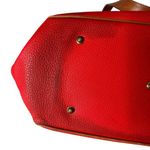 Dooney & Bourke Vintage Large Purse Red Pebbled Leather Tote Bag Adjustable Photo 9