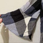 Ro & De  Blue White Plaid Bell Sleeve Blouse Womens S Preppy Casual Photo 6