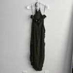 See By Chloe  Black Yellow Polka Dot Ruffle Midi Dress Photo 3