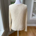 Vintage White Stag Ivory Lace Scoop Neck Long Sleeve Top Sheer Sleeves Small Photo 3