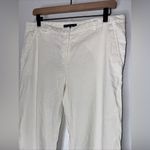Theory  Size 10 Linen Blend Wide Leg‎ Pants In Off White Photo 2