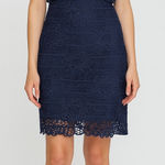 Guess  Blue Lace Mini Dress Sweetheart Neckline Photo 0