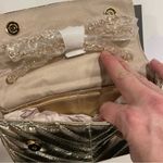 Nicole Miller Glam NWT quilted chevron gold chain strap crossbody evening bag Photo 3