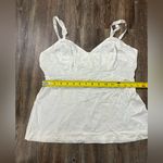 Richform Vintage White Floral Lace Nylon Slip Cami Large Coquette Babydoll Cute Photo 2